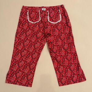 dolce & Gabbana red paisley capris